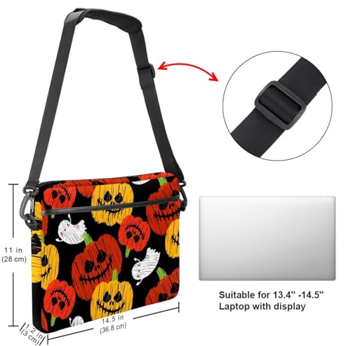 Housse ordinateur 13 pouces Halloween, cadeau idéal d'automne