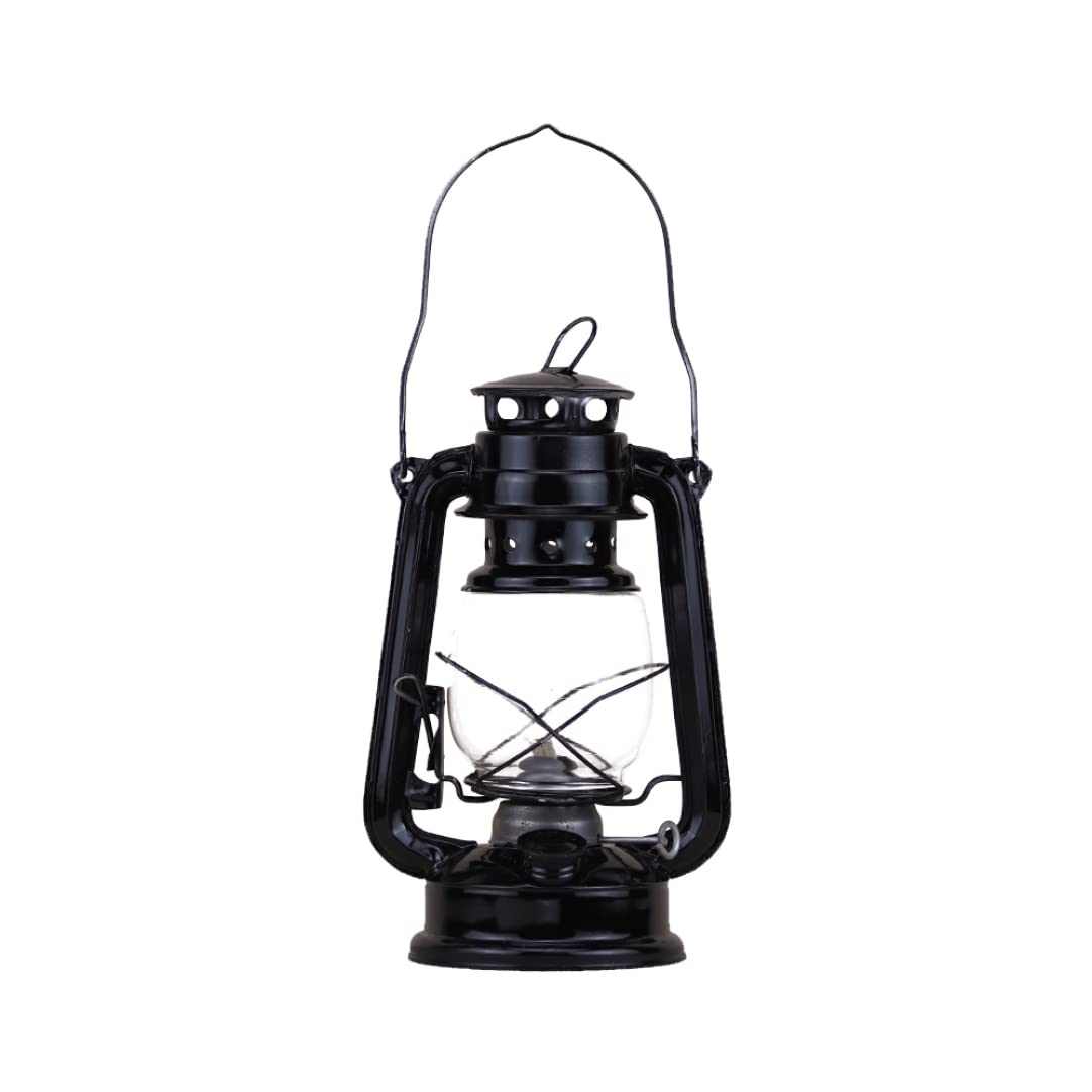 Lampade Ad Olio Lampada a Cherosene Retrò Lampada Vintage Olio per Interni Portatile Da Campeggio Lanterna a Petrolio Luci Esterne Nero