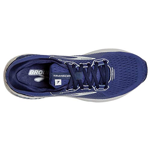 Brooks Brooks Mens Transcend 7 Running Shoe - Deep Cobalt/Grey/Navy - D - 10