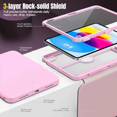 MoKo for iPad 11-inch (A16) 11th Generation Case 2025/ iPad 10th Generation Case with Pencil Holder 2022 10.9 inch - Image 4