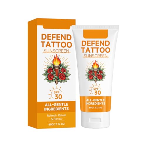 Crema solar para tatuajes LSF30, cosmética natural, protección solar líquida, UVA/UVB, loción de protección solar, resistente a la humedad y al agua (1 unidad)
