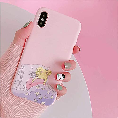 for Samsung S8 Plus Case Cover, Japan Anime Cartoon Sailor Moon Case Cute Protective Silicone Soft Phone Case Back Cover for Samsung S8 Plus (Sleeping, for Samsung S8 Plus)