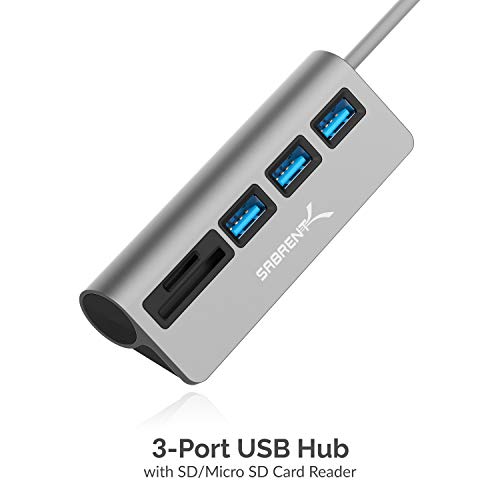Image of Sabrent 3 Port USB 3.0 Hub with SD /Micro SD Card Reader (HB-U3CR)