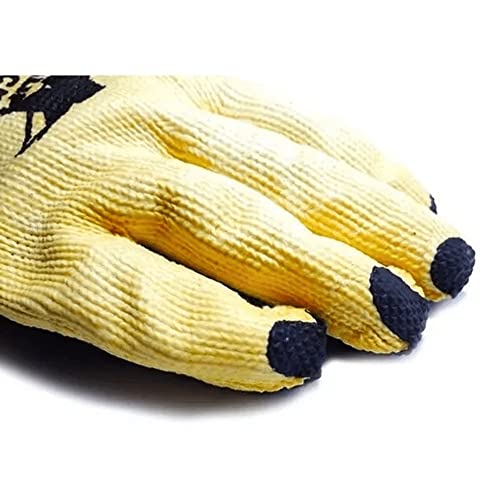 Luva de Segurança Black Grip Amarela/Preta Tamanho M - Kalipso