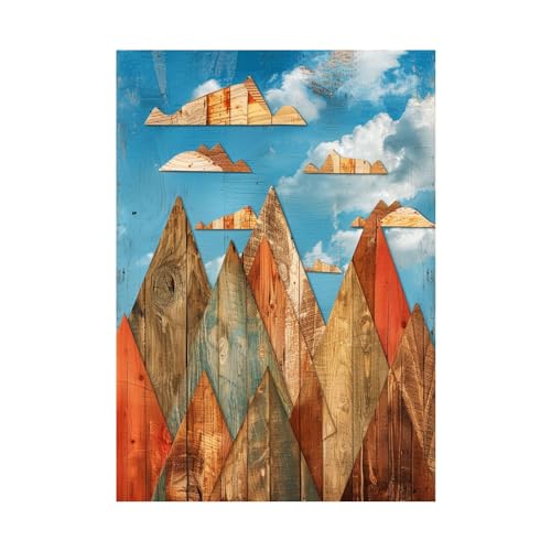 Décoration murale avec images de montagne pour salon chaleureux