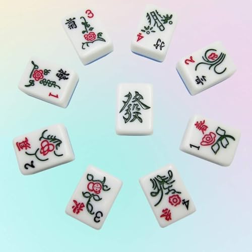 Mahjong chinois portable de 42mm vert de haute qualité pour jeu de table maison - 2