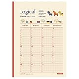 【2026年度版 手帳】 ナカバヤシ ロジカルダイアリー2026月間ノートタイプA／A5／ウマ NS-A502-26AE【PT1】