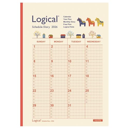 Amazon.co.jp: 【2026年度版 手帳】 ナカバヤシ ロジカルダイアリー