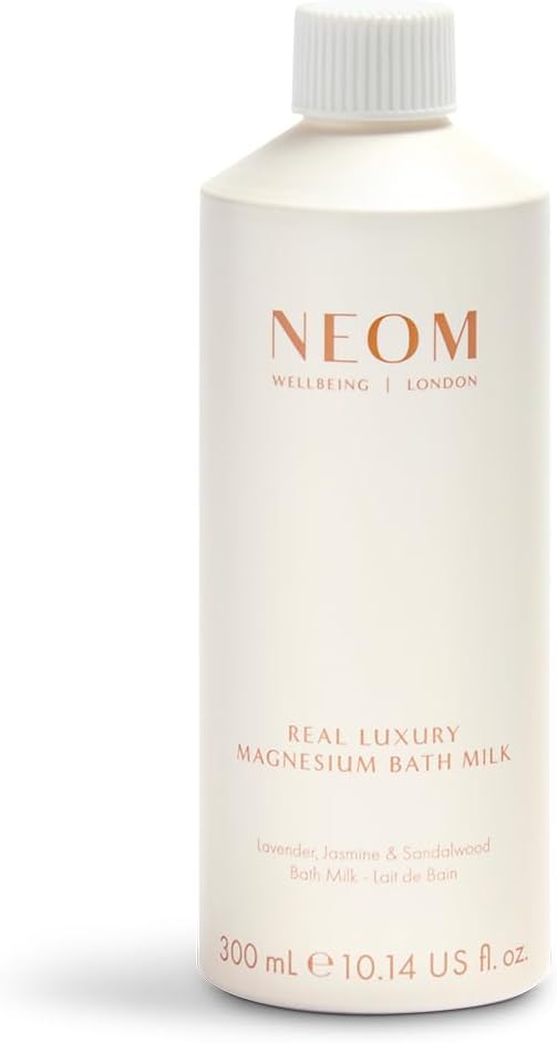 – Real Luxury Magnesium Bath Milk, 300ml I 100% Natural Lavender, Jasmine and Sandalwood I Milky Texture I Relaxing I Soothing I Relieve Sore and Tired Muscles.