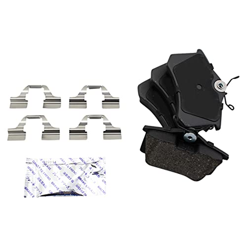 Image of TRQ Rear Brake Pad and Rotor Set Ceramic Compatible with 2006 Audi A4 Quattro