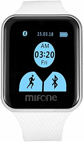 MIFONE Smart Watch 2.5D Curved Sapphire Touch Screen, Force Touch TPSI Band Built-in Bluetooth with LED Display Health Moniter Anti-lose Handsfree Answering Phone Calls Compatial with IOS / Android / Symbian / BlackBerry OS / Windows Phone - White