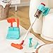 CAPAKIDS Kids Vacuum Cleaning Toy Set, Kids Vacuum That Really Works with Real Suction Light & Sounds Effects, Durable Toy Vacuum Toddler Cleaning Set as Gifts for Children Age 3+