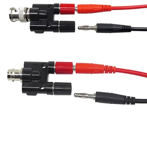 Adaptador BNC macho+hembra a doble banana 4mm, pack 4 miniatura 6