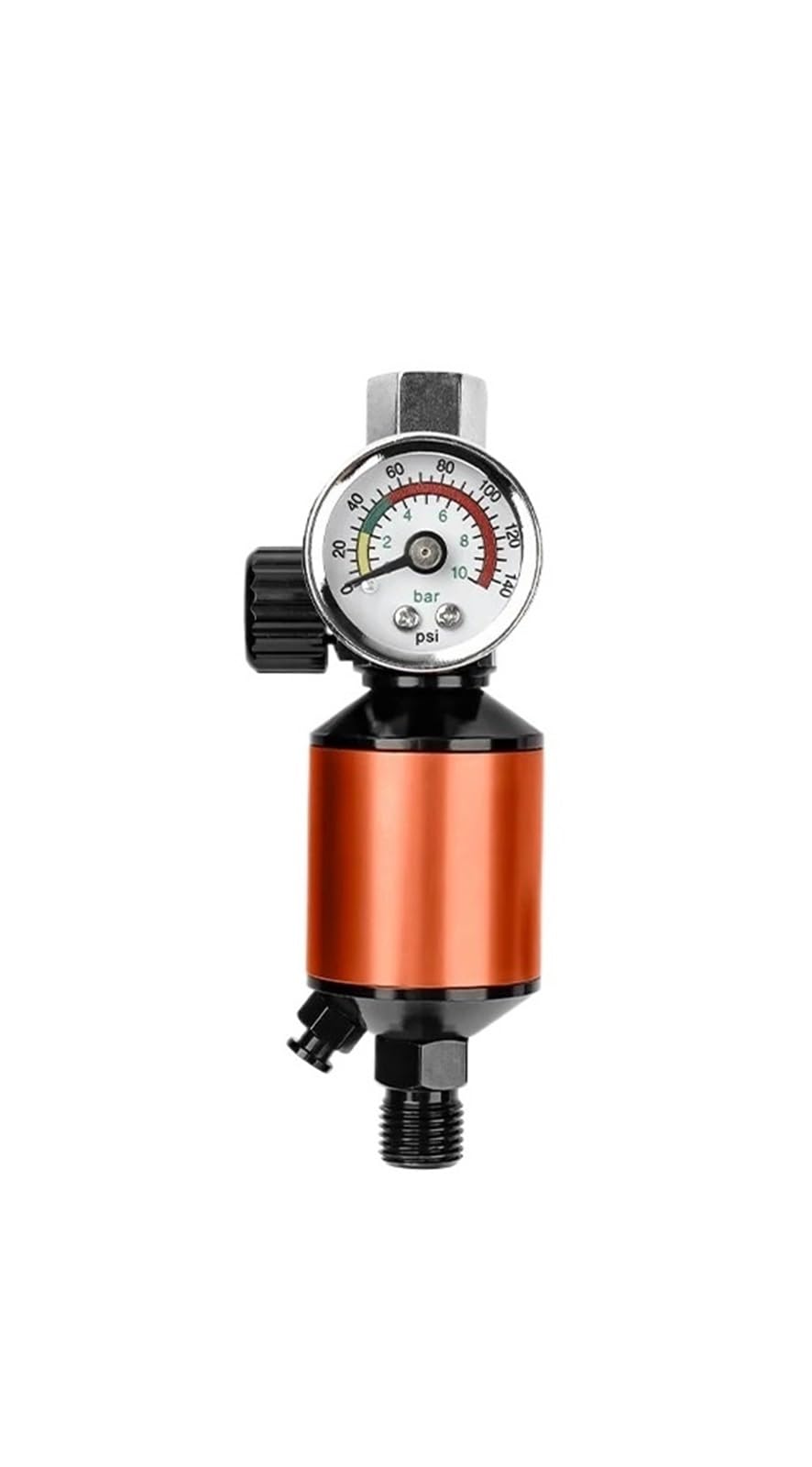 Regolatore d'aria integrale con filtro dell'aria, kit regolatore di pressione dell'aria in linea for impieghi gravosi for pistole a spruzzo e utensili pneumatici (1/4 NPT)