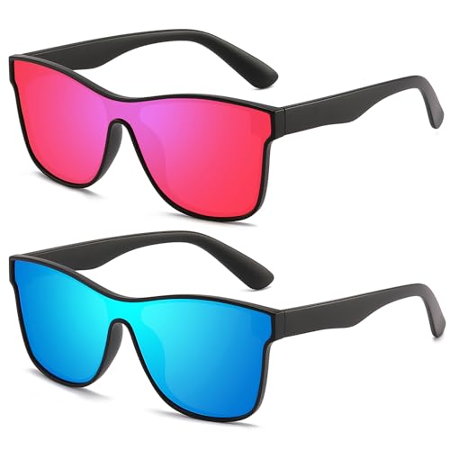 DUBERY Fashion Polarized Sunglasses for Women Men 100% UV Protection Trendy Siamese Lens Shades D8030