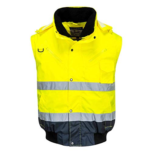 Portwest C465ONRL Bomber Bicolore Alta Visibilità 3 In 1, Arancione/Blu Navi, Large - 5