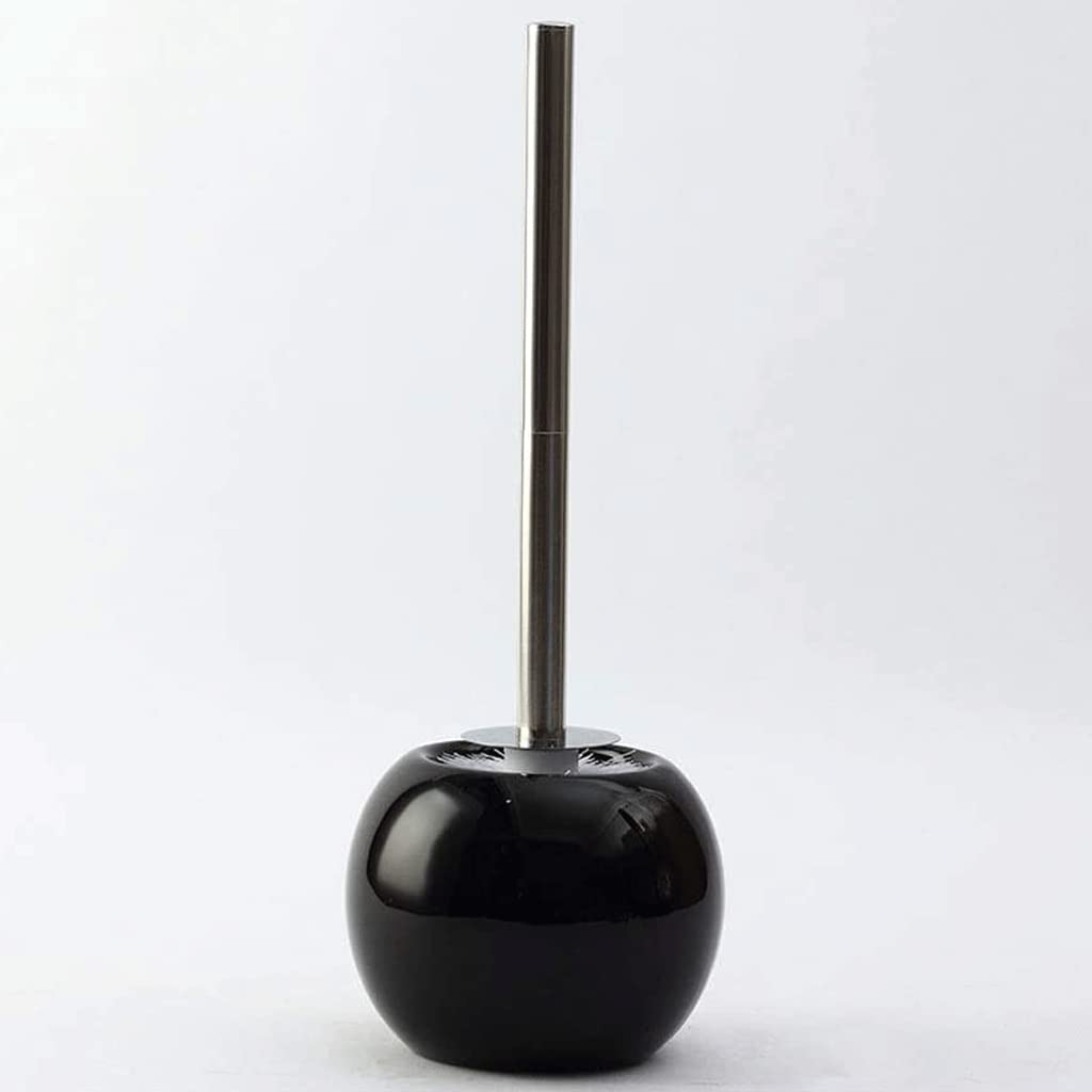 Juego de Cepillo para Inodoro con Junta roscada, Cabezal Giratorio de 360 Grados, Mango de Acero Inoxidable, Herramienta de Limpieza fácil de Instalar, Soporte antigoteo.