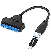 ELUTENG USB 3.0 to SATA Cable for 2.5" HDD/SSD Adapter SATA to USB Cable 22 Pin 7+15 HDD/SSD Cord...