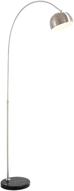 Defeng Adjustable Arc Floor Lamp with Marble Base,Silver (Color : S)