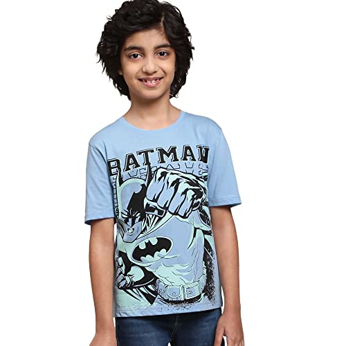 Image of Kidsville Spiderman Printed Regular Fit Blue Cotton Blend Boy's Pajama