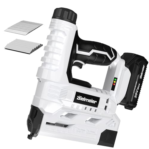 BIELMEIER 20V Nail Gun Battery Powered, 18 Gauge 2 in 1 Upgraded Cordless Brad Nailer Stapler for Upholstery and Carpentry, Electric Staple Gun Include 2.0Ah Battery, 1550 Pcs Staples and Nails