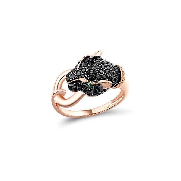 Santuzza-Panther-Ring-925-Sterling-Silver-Leopard-Rings-Cubic-Zirconia-Green-Spinel-Jaguar-Jewelry Santuzza Panther Ring 925 Sterling Silver Leopard Rings Cubic Zirconia Green Spinel Jaguar Jewelry (7, Black)