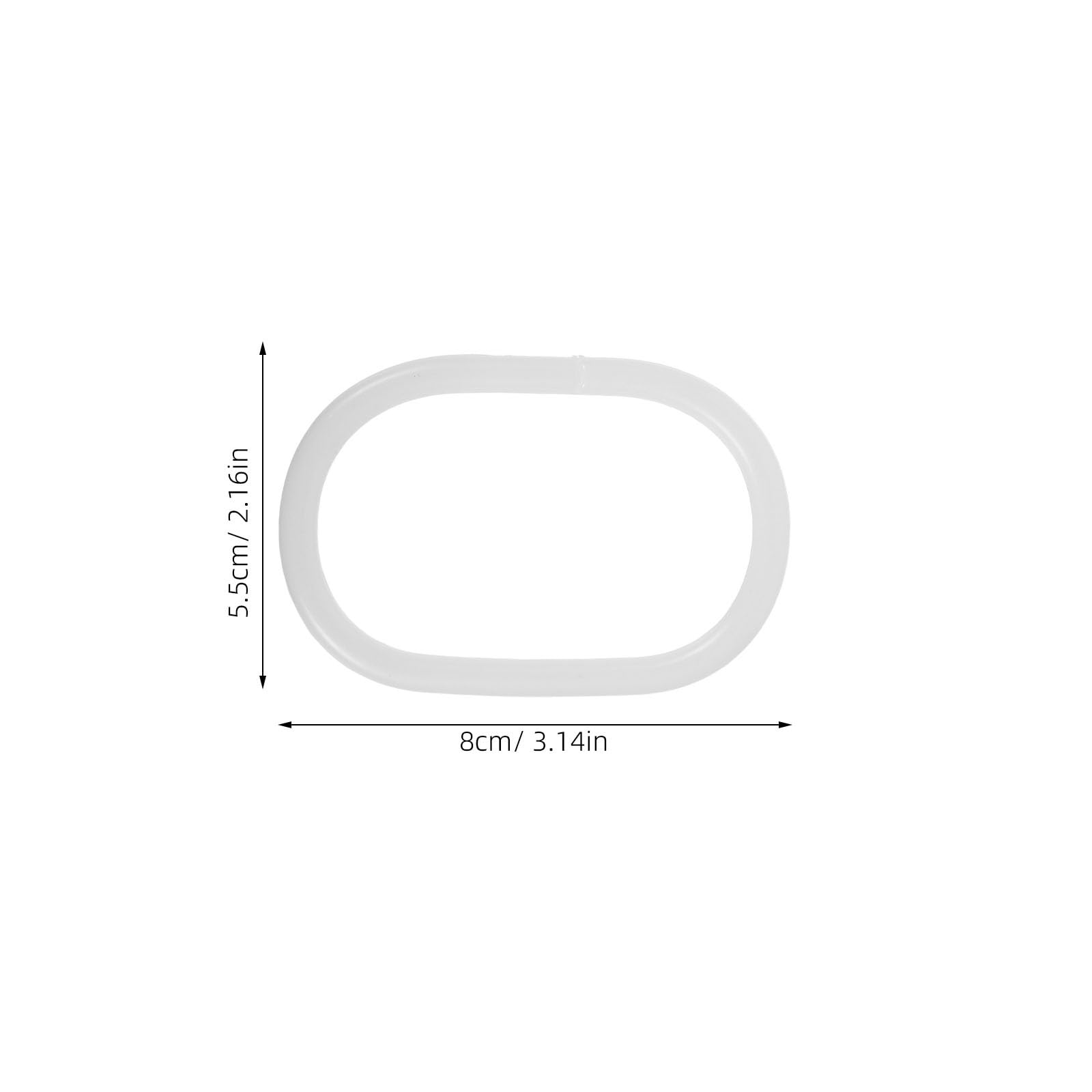 Zerodeko 100 Ganci per da Doccia - Anelli Decorativi in ​​plastica per da Doccia - Ganci ovali per tendaggi con Chiusura a Scatto Facile per Asta per tendaggi da Bagno