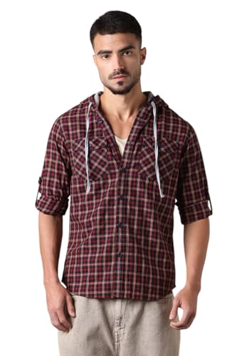 Image of High Star Men's Full Sleeve Cotton Shirt | Stylish Casual Shirt for Men | Comfortable & Trendy