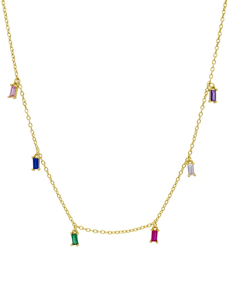 Collar D02007/AN de diseño geométrico minimalista en color plata para uso diario 2