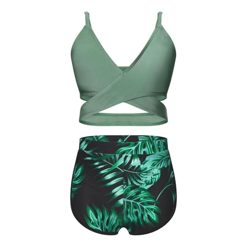 Big Girls 3 Pieces Bikini Sets Swim Bra Top Brief with Printed Shorts Beach Bathing Suits3