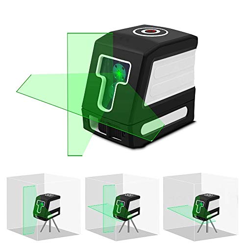 Nivel láser, TOPQSC Laser Cross Green 30m Laser cruzado horizontal y vertical con base...