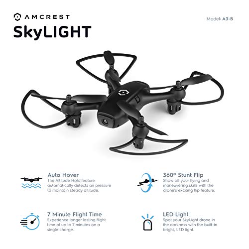image for Amcrest Skylight Mini-Drone w/LED Light, Training Drone for Kids & Beg