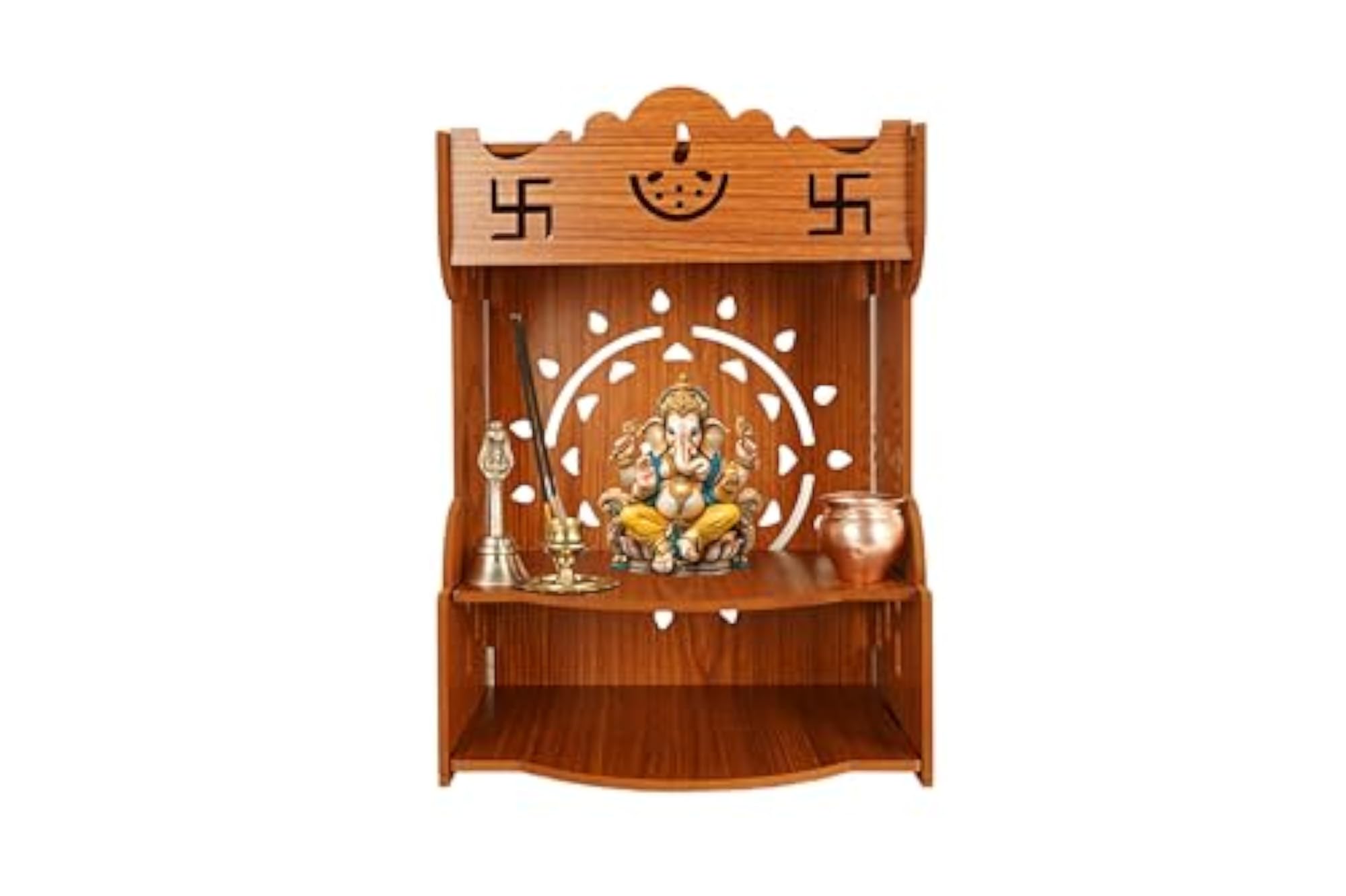Decorative Silver Pooja Temple Mandir, Traditional Design