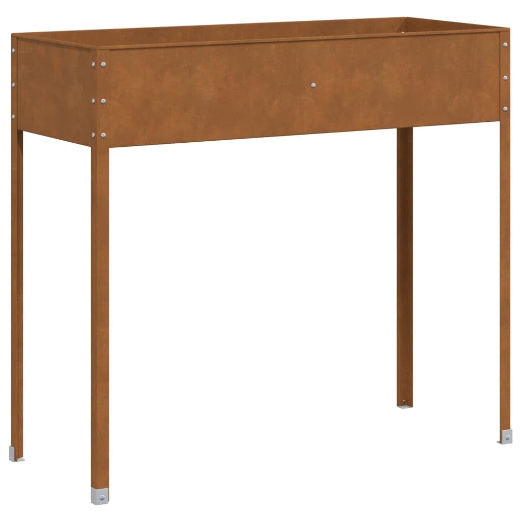 Fioriera in acciaio Corten resistente alle intemperie, 100,5 x 40,5 x 90 cm, vaso da giardino per terrazza e balcone, fioriera per erbe, verdure, decorazione ed esterni
