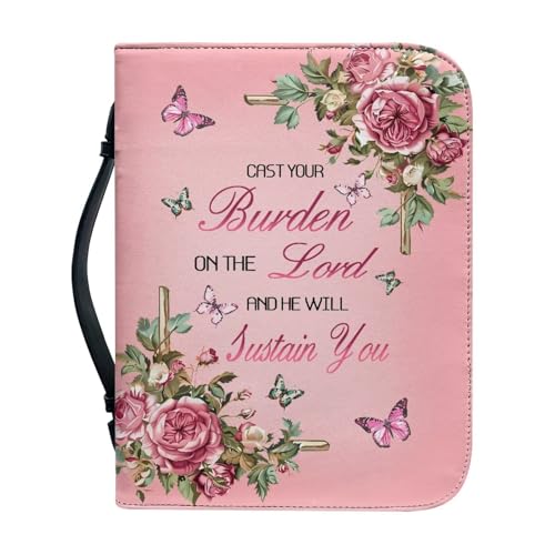 Bible Case for Women, Carrying Case With Handle and Zipper Pocket, Covers, Bags, Totes and Accessories