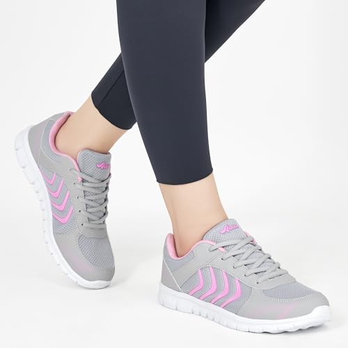 Image of DUOYANGJIASHA Lightweight Walking Shoes for Women: Comfortable & Breathable Mesh Fashion Sneakers for Daily Wear - Casual Non Slip Tennis Shoes for Workout Gym Travel