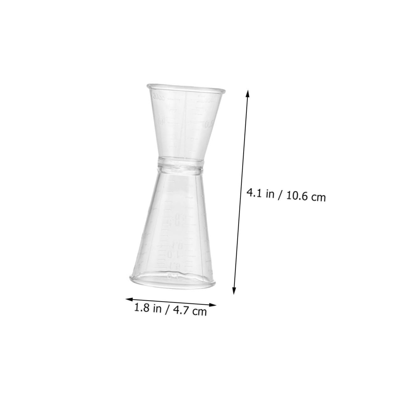Ciieeo 3pcs Double Sided Plastic Jigger Measuring Cup for Home Bartending Reusable Design Cocktail Tool for Parties and Banquets