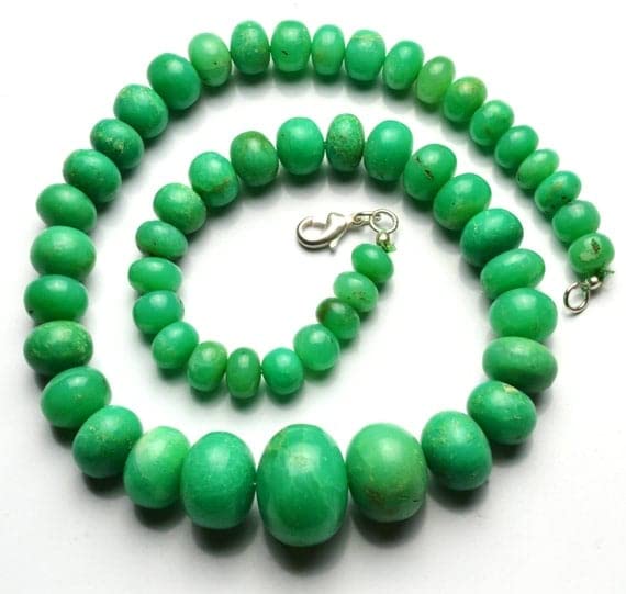 Perles chrysoprase naturelle géantes pour remplacer vos pierres fines de petite taille