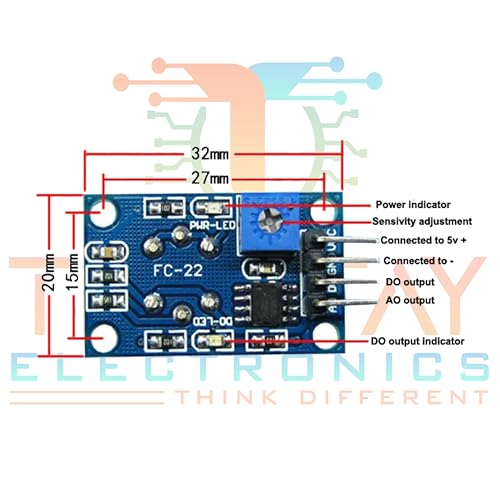 Image of Techtay Electronics MQ-6 Gas Sensor Module | LPG, Butane & Propane Gas Leak Detector | Analog & Digital Output | Ideal for Arduino, IoT & Home Safety Projects | Pack of 1