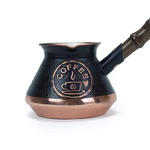 Handmade Coffee Pot 9.1 Fl Oz Armenian Copper Jazva Ararat Turkish Arabic Greek Cezve Jezve Ibrik Turka Jazzve Jazve Wooden Handle