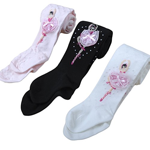 Taiycyxgan Girls Cotton Leggings 1-10T Ballet Tights Stocking Panties Socks 3 Pack 7-10 Years