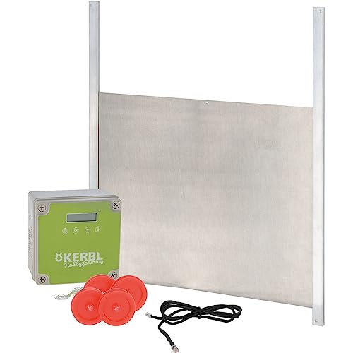 Kerbl Porte Automatique pour poulailler avec Trappe coulissante – Kit Complet Porte de poulailler/Trappe pour Poules – 220 x 330 mm