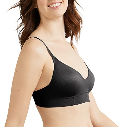 Maidenform Women's M Rib Seamless Bralette, Soft Wireless Pullover Bra, Convertible Straps2