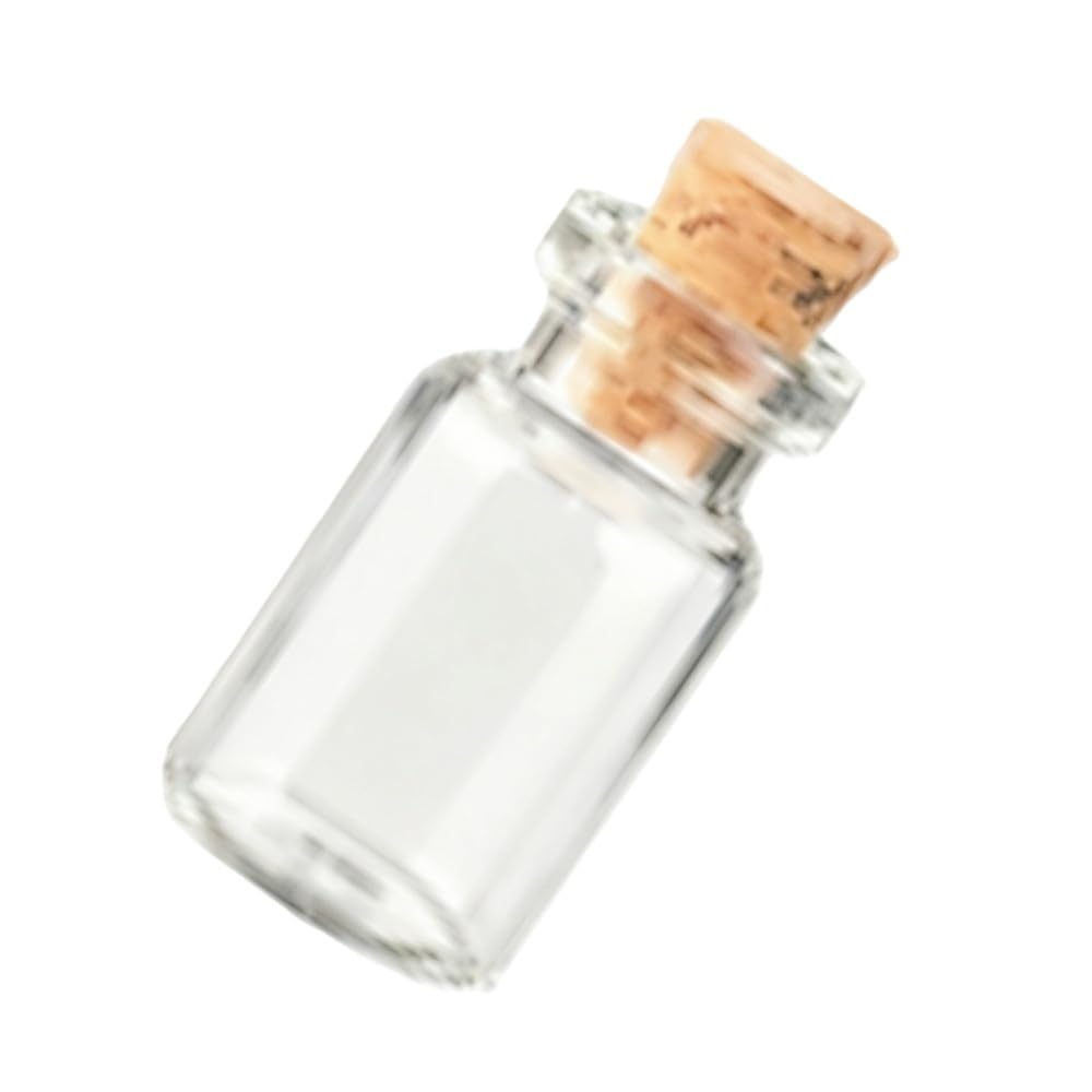 GOCENJIU Small Storage Vial 10pieces High Borosilicate Glass Bottles Mini Empty Jars, Small Vials Lightweight for Wedding DIY
