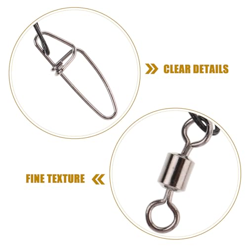 ABOOFAN 10 piezas Líderes para Pesca en Agua Salada con Giratorios miniatura 3