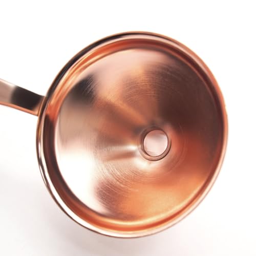 Mini embudos de acero inoxidable resistentes Zerodeko con asa para rellenar botellas sin derrames 2