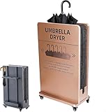 Regenschirm-Trocknerständer mit Rollen und abnehmbarer Wasserwanne