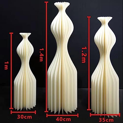 Vases en papier pliants ARIASS à structure incurvée pour centres de table - 3