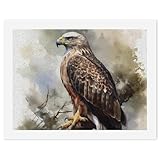 Complete painting accessories and tools: This Hawk Sitting In The Tree paint by numbers kit includes everything you need to create stunning wall art effortlessly: 1 x HD pre-printed textured canvas (frameless), 24 x vibrant acrylic paints, 3 x qualit...