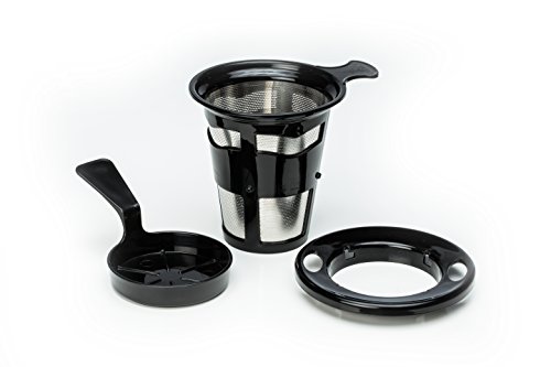 Java Concepts K-Cup Stainless Reusable Pour Over Pod For All Keurig Brewers, Black, 5 #TOP5